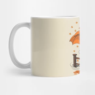 Ghost with umbrella Mug